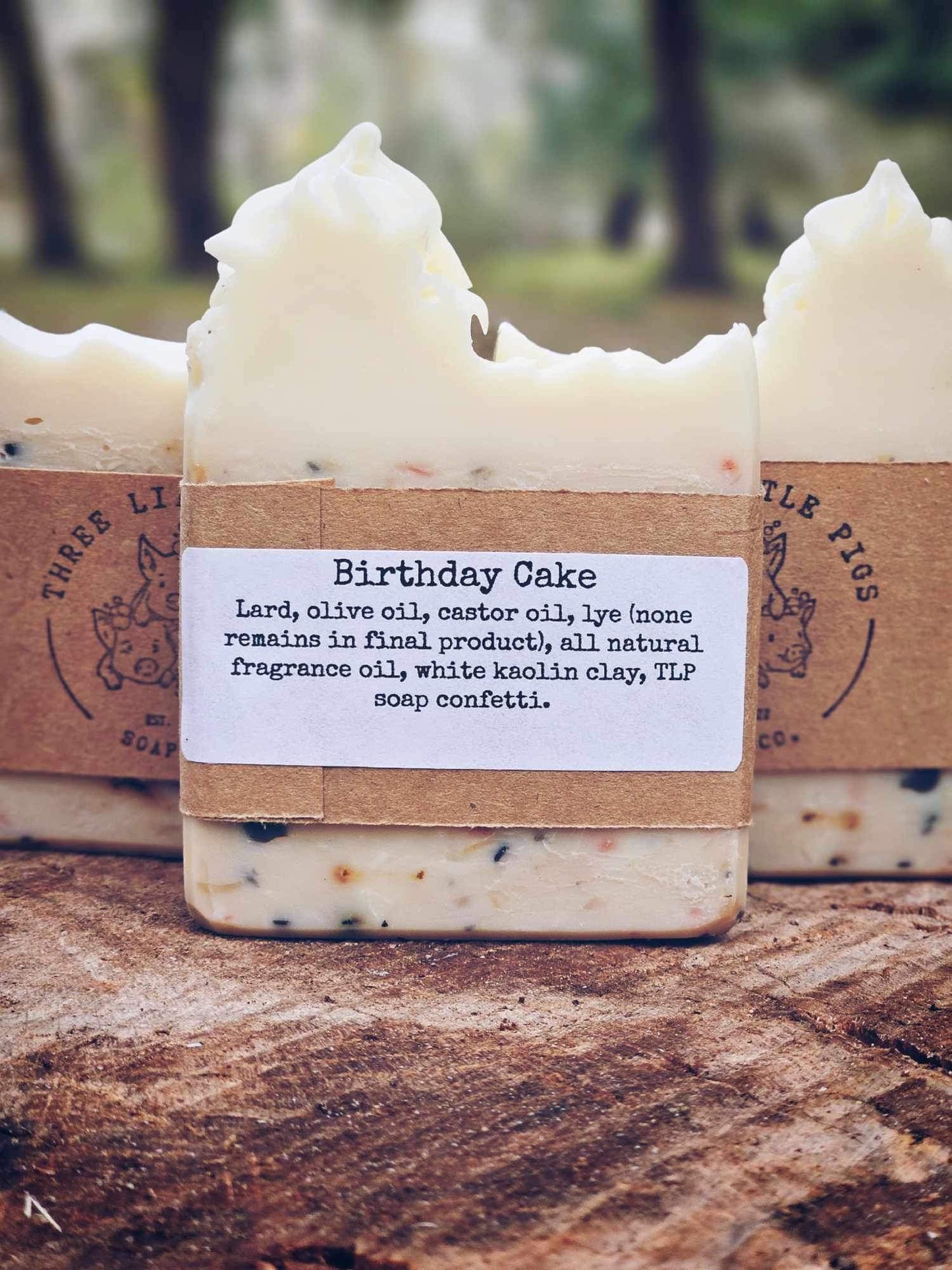 Birthday Cake - Handcrafted Lard Soap