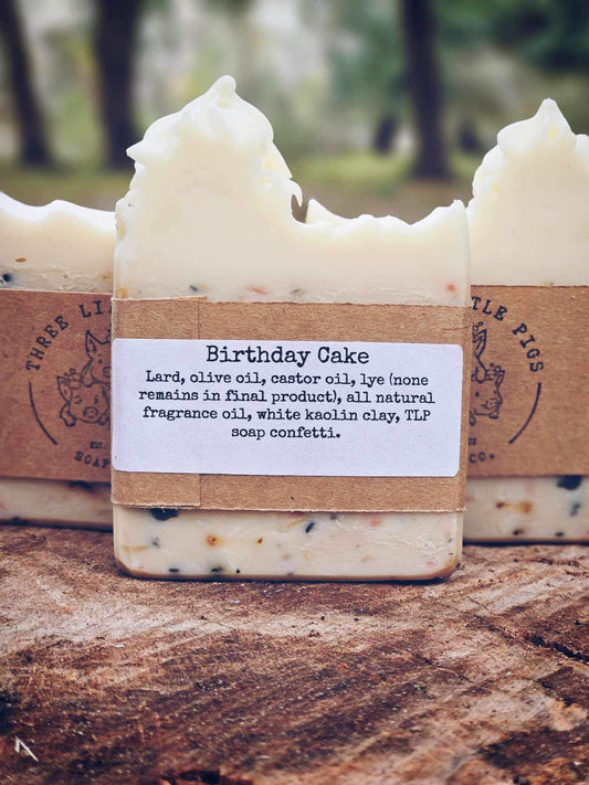 Birthday Cake - Handcrafted Lard Soap