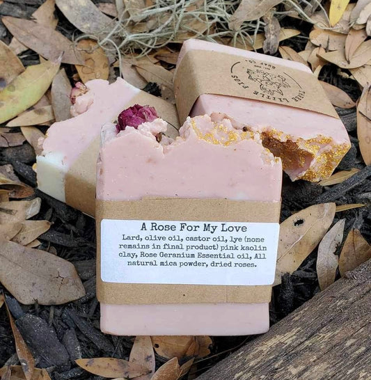 A Rose For My Love - Handcrafted Lard Soap