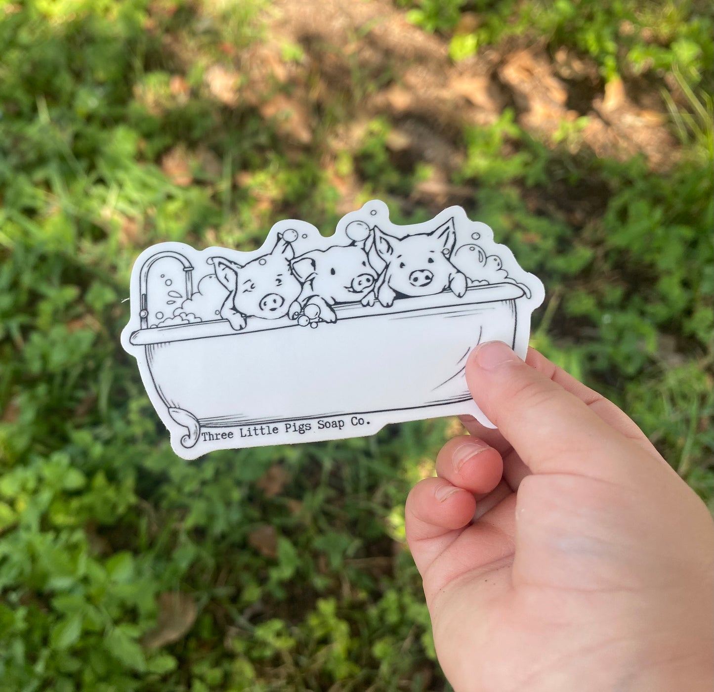 Bathing Pigs Sticker